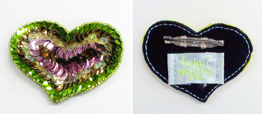 キラキラハート　（大・グリーン）