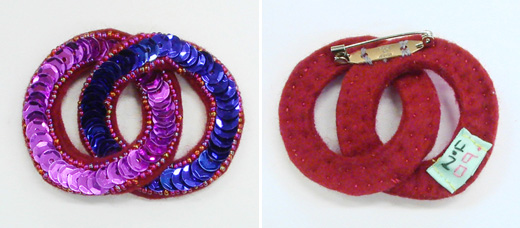 ダブルサークル　（大）　ピンク×青