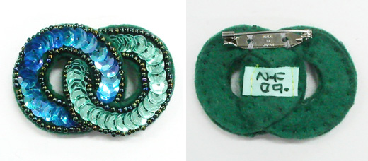 ダブルサークル　（小）　エメラルド×グリーン