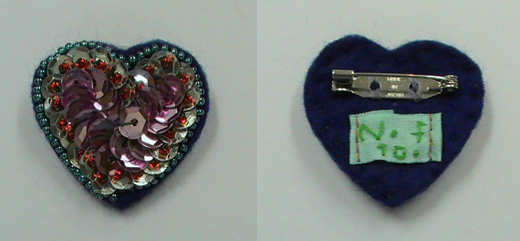 キラキラハート（極小）　シルバー×薄ピンク