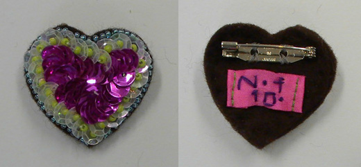 キラキラハート（極小）　オーロラ×ピンク