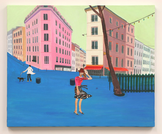 パリの水玉模様の女の子