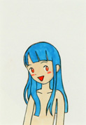 青い髪の少女