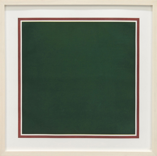 A square with colors superimposed within a Border, Colors superimposed [Green]