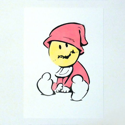 チャリティー用作品「Japan is born to the smile」red 1