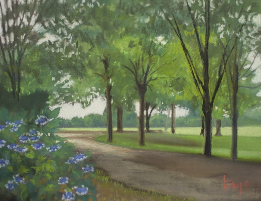 紫陽花のある道・6月