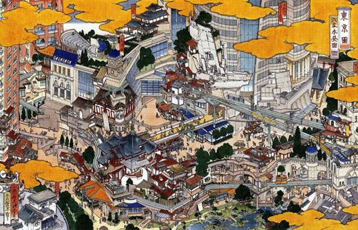 東京圖 六本木昼図