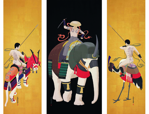 鎧袖一蝕、容貌魁偉、英姿颯爽