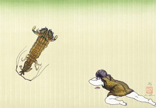 シャコに気付かれぬように