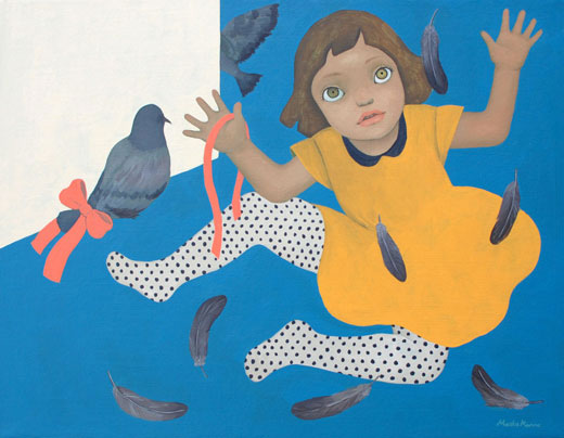 子どもの遊び -ハト-