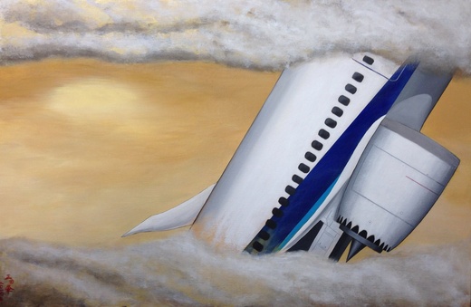雲中旅客機図