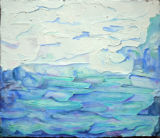 surfing on a rainy day