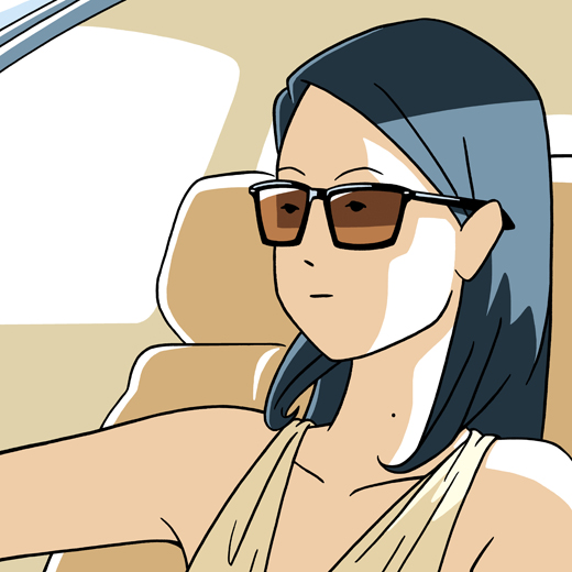 Sunglasses, car
