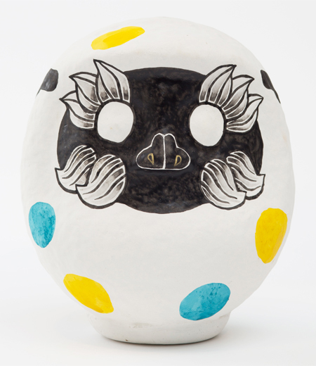 狛ダルマ　イエロー×ピーコックグリーン