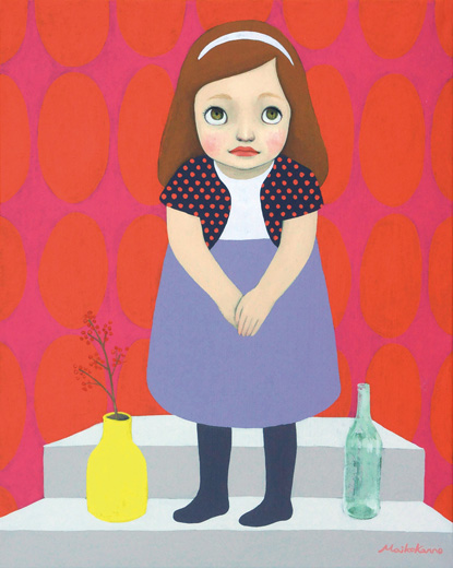 飾り棚の女の子