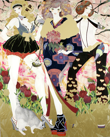 黒いトリプルガール