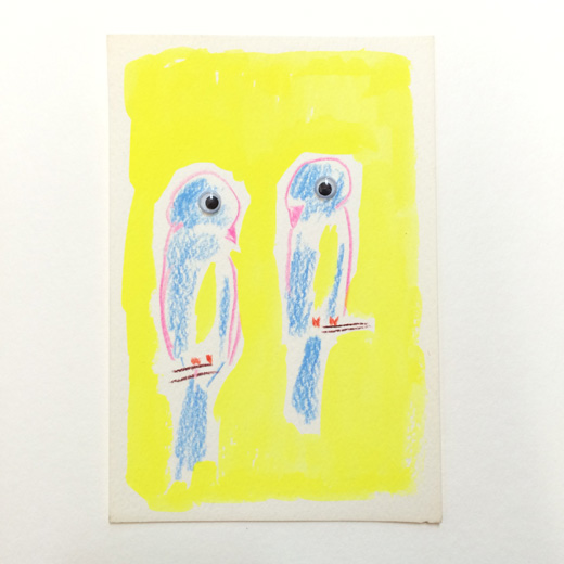 Blue Birds with Big Eyes