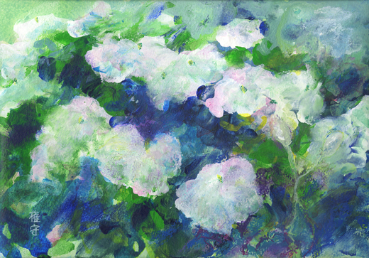 雨上がりの花