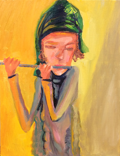 Flautist with Green Hat