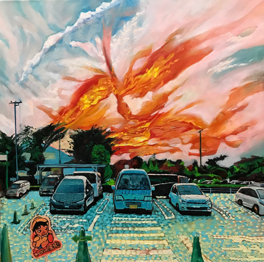 劇場(東京都、昭島の夕日)