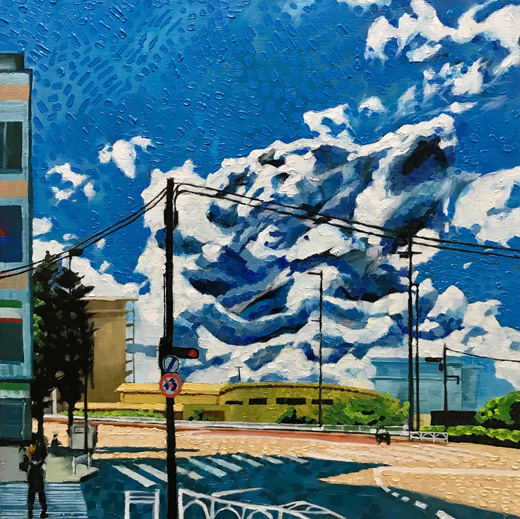 嵐の後のもくもく雲