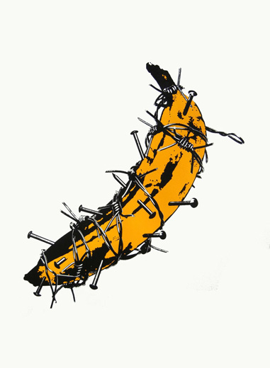 Spiked banana