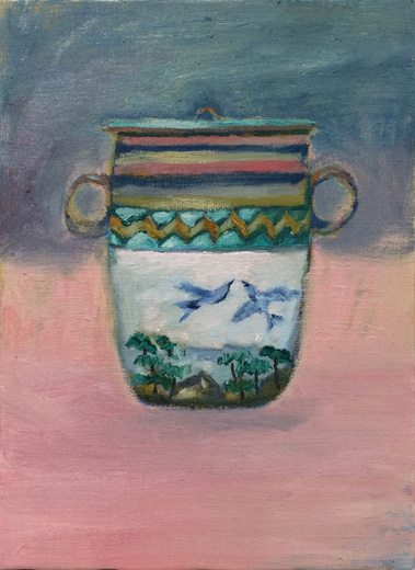 Vase with Two Birds