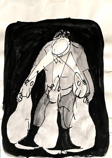 発明家と彼のイヌたち -暖かい眼差しをあつめる発明家-