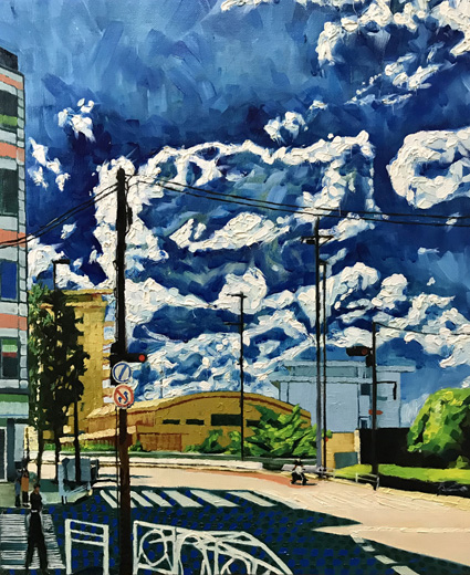 嵐の後のもくもく雲