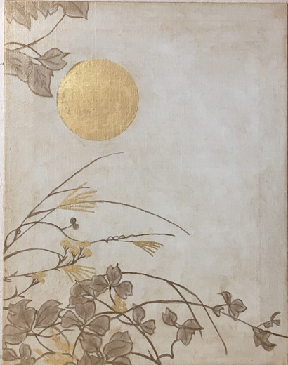 月と秋草図