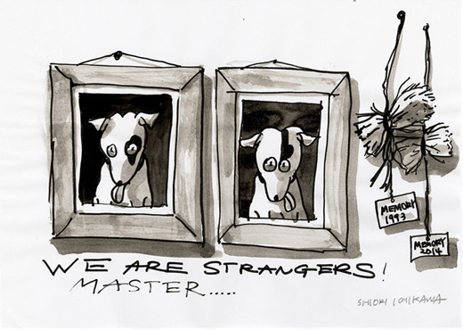 1代目の犬とその毛、2代目の犬とその毛