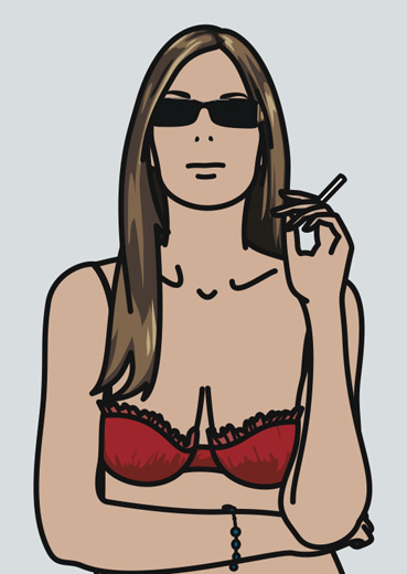 Ruth smoking 4 (from Twenty six Portraits)