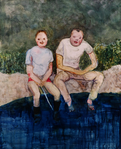 1930-fishing in the garden