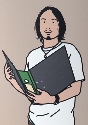 Hirofumi with file (from Twenty six Portraits)