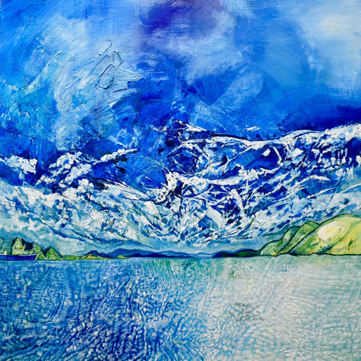 真っ白な空に浮かぶ