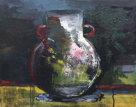 Vase With Red Handles