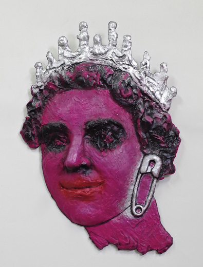 QUEEN (SAFETY-PIN/Magenta)