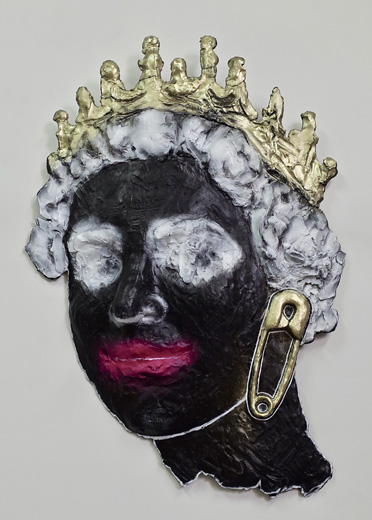 QUEEN (SAFETY-PIN/Black)