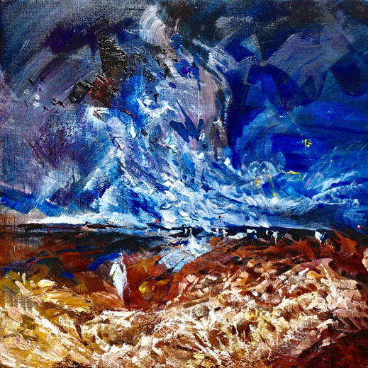 橋の上から、夜が光る。