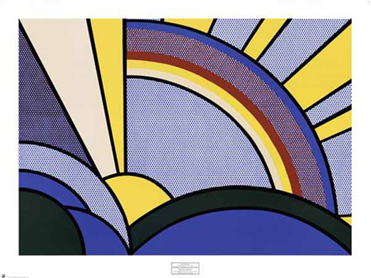 Modern Painting of Sun Rays (ポスター)