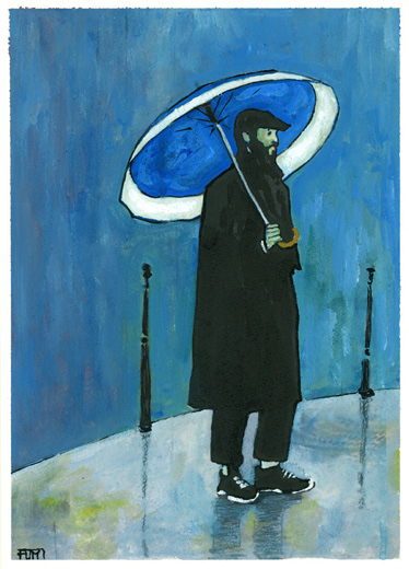 blue umbrella
