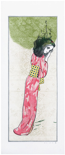 椿心 (版画集「歌木立」より)