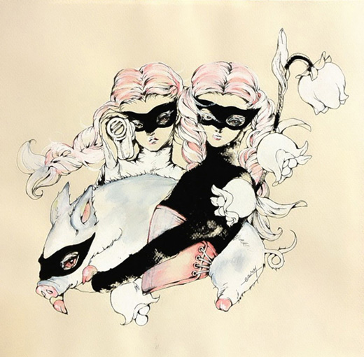 Lily flowers and thieves