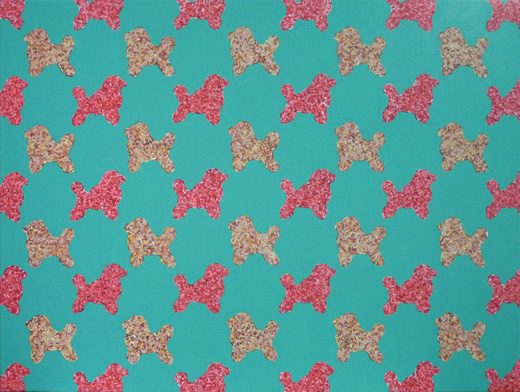 謎肉(プードル:トレンドカラー2010/PANTONE 15-5519 ターコイズ)