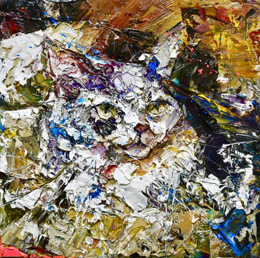 堂々としている猫