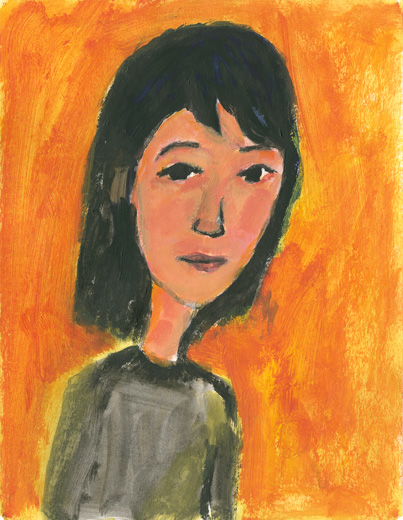 Woman with Orange