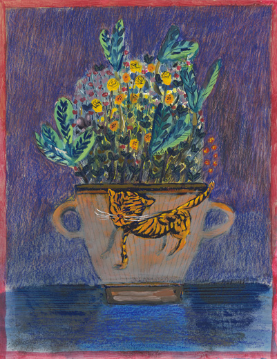 Flowers and Cat 20200125