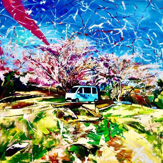 舞い散る豊島の桜