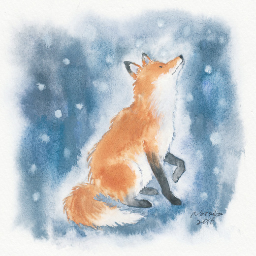 キツネと雪