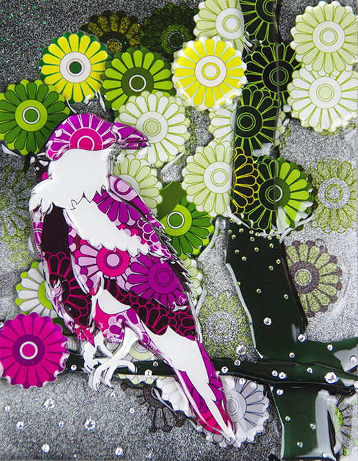 Crow in the flower